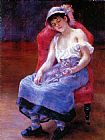 Pierre Auguste Renoir Sleeping Girl painting